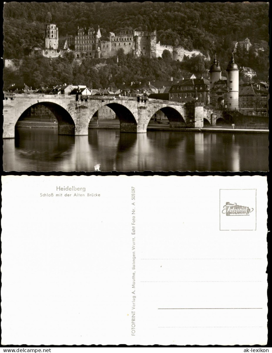 Ansichtskarte Heidelberg Schloß Mit Der Alten Brücke (Castle View) 1960 - Heidelberg