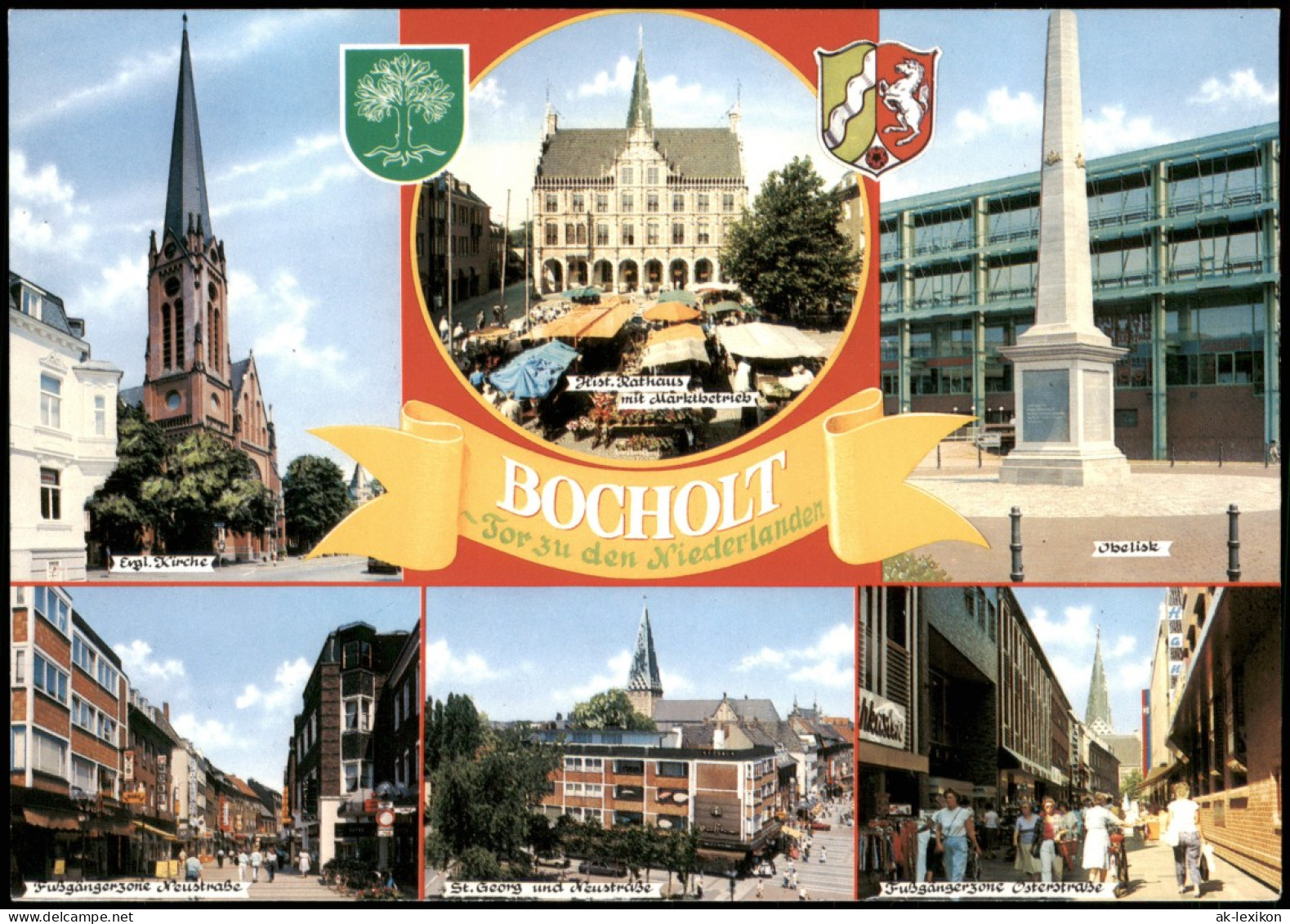 Bocholt (Westfalen) Mehrbildkarte Ortsansichten Stadtteilansichten 1980 - Bocholt