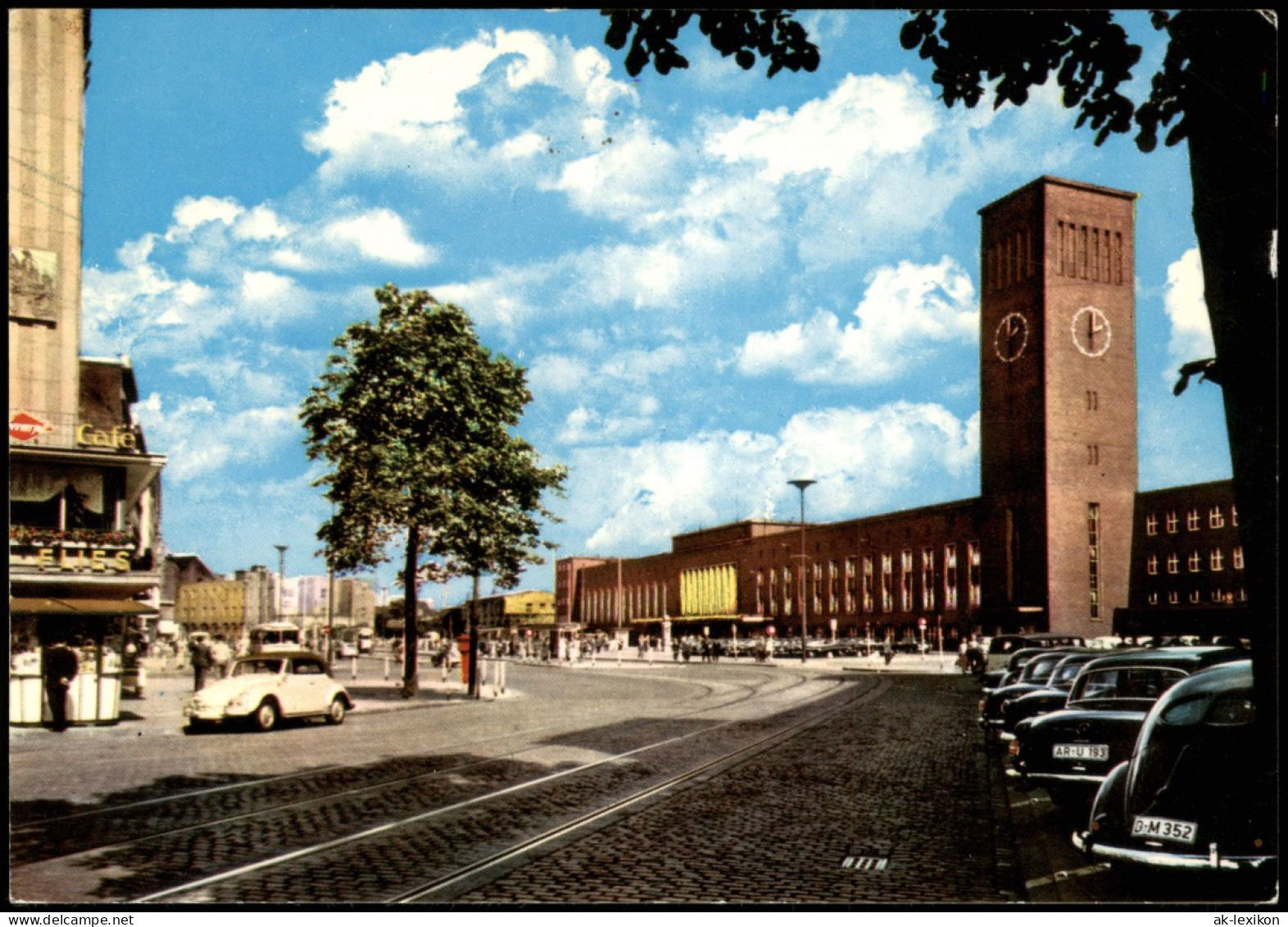 Ansichtskarte Düsseldorf Hauptbahnhof, Vorplatz Mit Autos 1960 - Duesseldorf