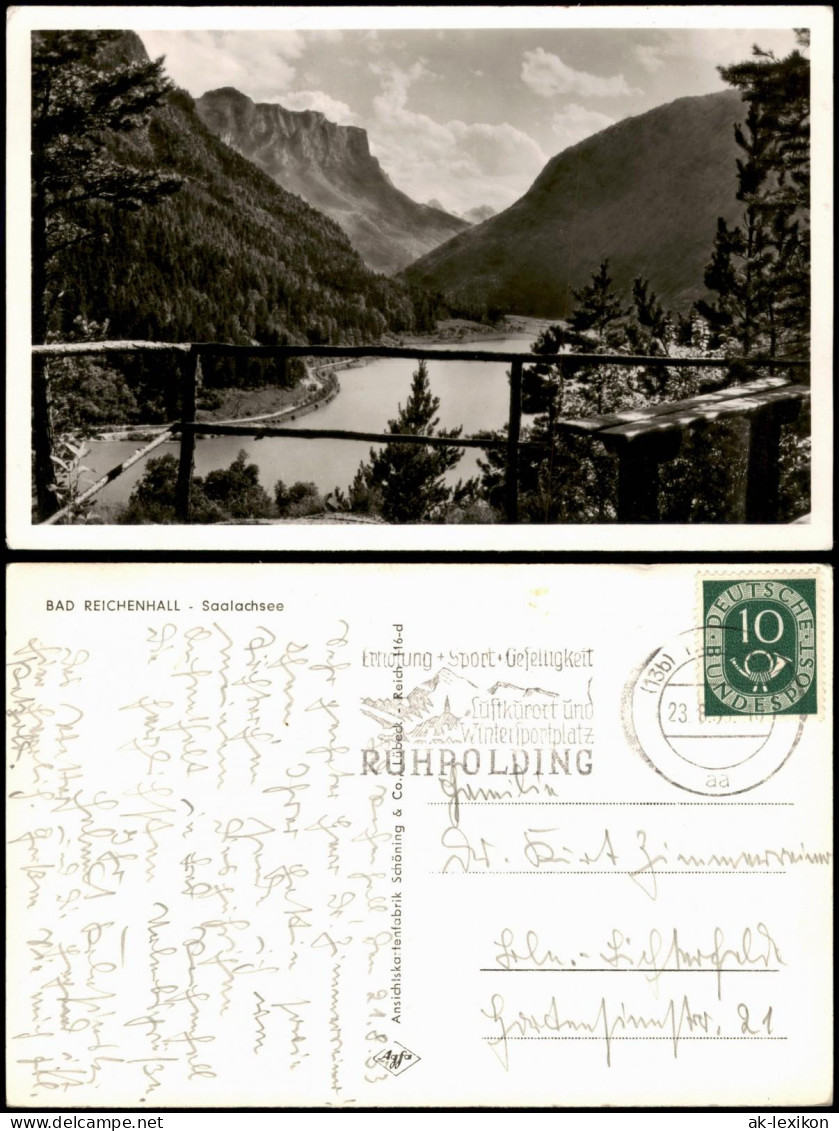 Ansichtskarte Bad Reichenhall Umland-Ansicht Saalachsee 1953 - Bad Reichenhall