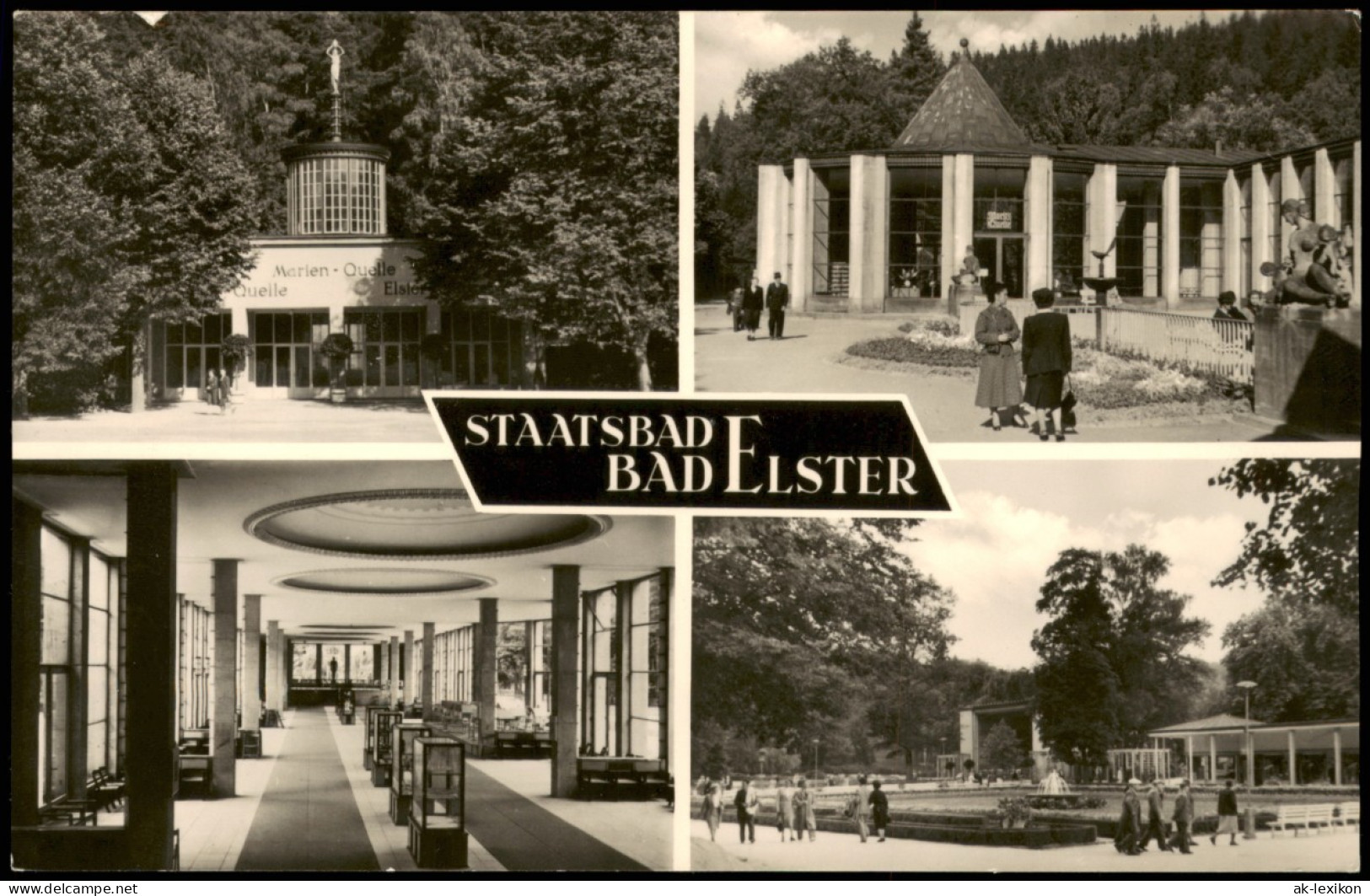 Ansichtskarte Bad Elster DDR Mehrbildkarte M. 4 Ortsansichten 1964 - Bad Elster