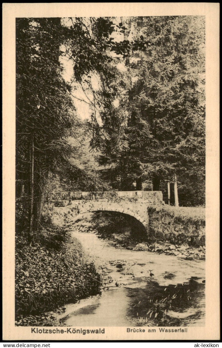 Ansichtskarte Klotzsche-Dresden Brücke Am Wasserfall 1912 - Dresden