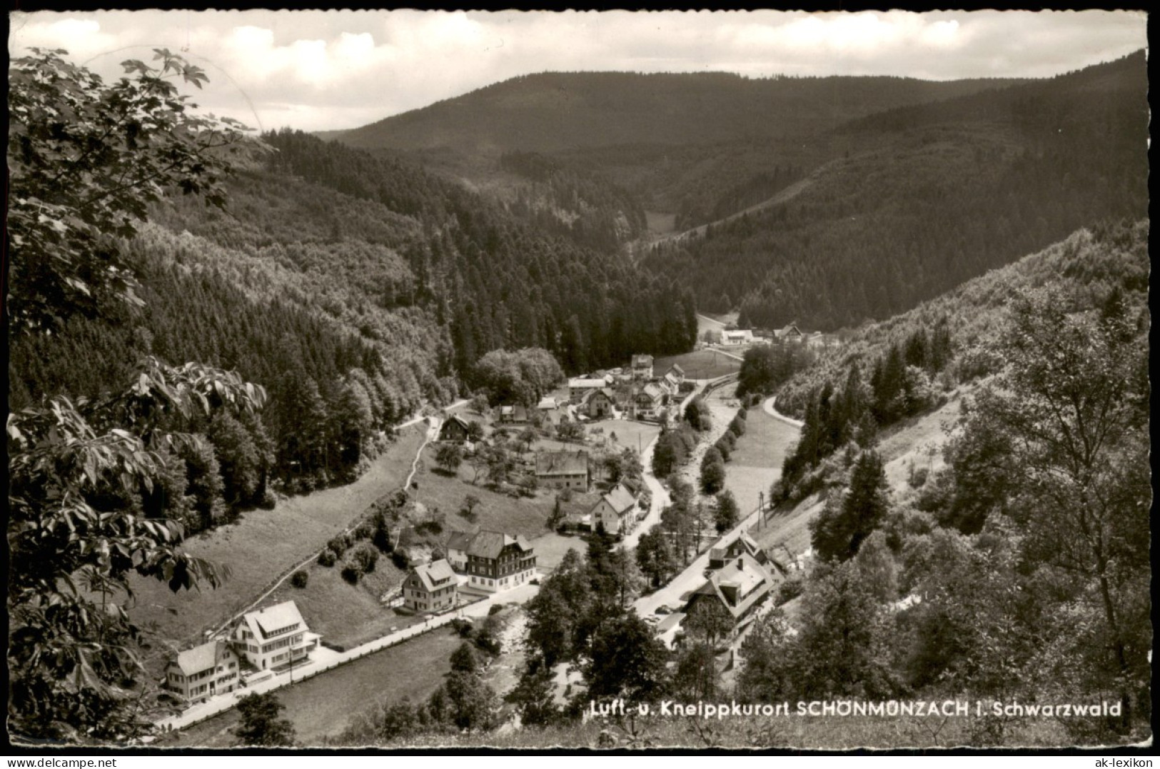 Ansichtskarte Schönmünzach-Baiersbronn Panorama; Schwarzwald 1963 - Baiersbronn