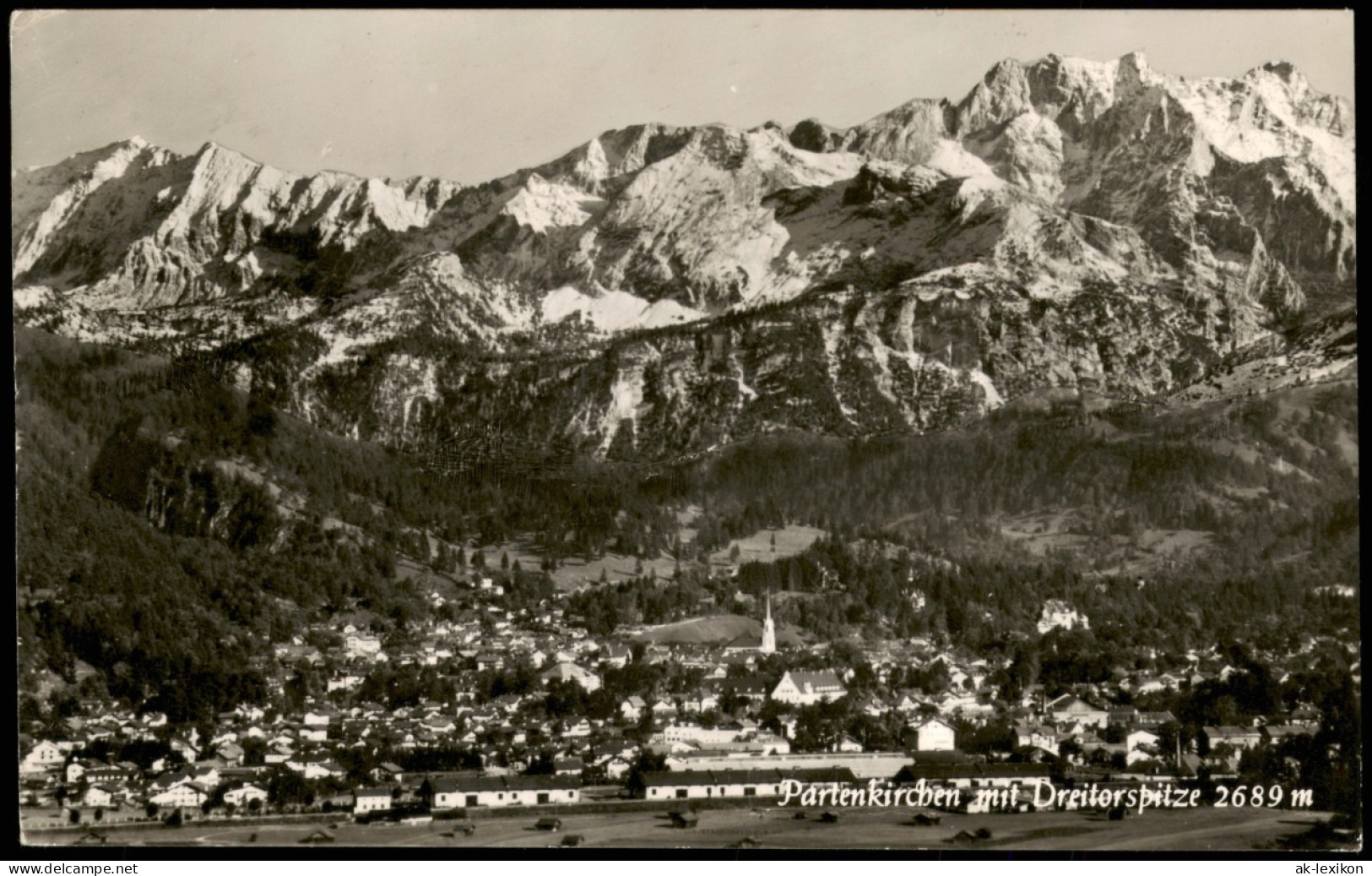 Ansichtskarte Garmisch-Partenkirchen Gesamtansicht Mit Bergpanorama 1960 - Garmisch-Partenkirchen