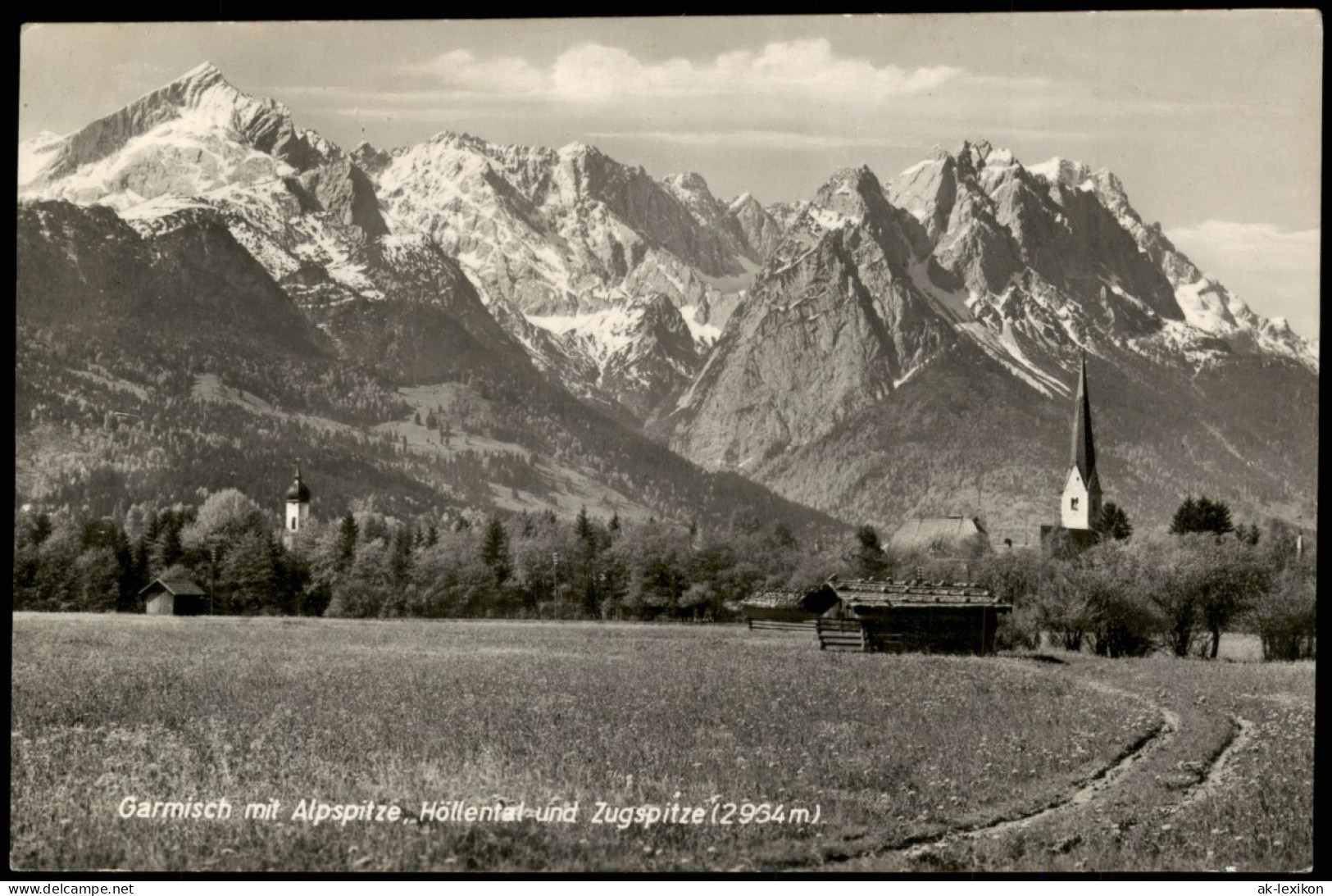 Garmisch-Partenkirchen Umland-Ansicht Mit Alpspitze, Höllental U. Zugspitze 1960 - Garmisch-Partenkirchen