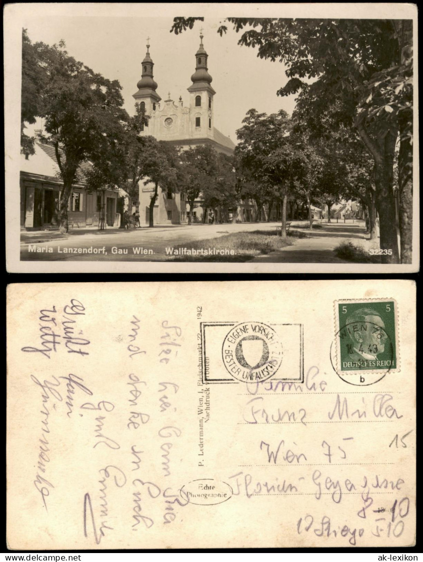 Maria-Lanzendorf Straßen Partie A.d. Kirche Wallfahrtskirche 1942 - Sonstige & Ohne Zuordnung