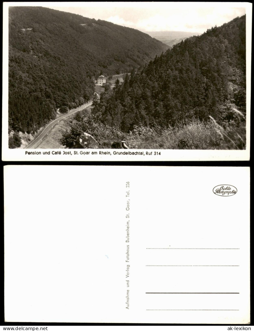 Ansichtskarte Sankt Goar Pension Und Café Jost Im Grundelbachtal 1950 - St. Goar