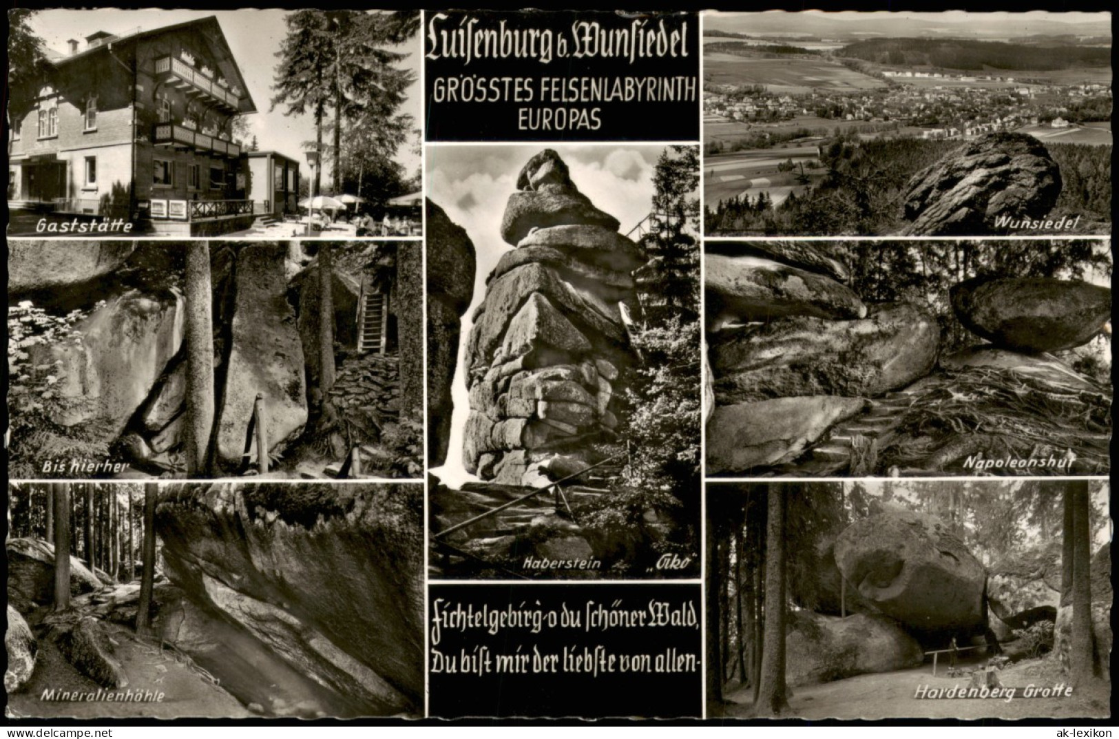 Luisenburg-Wunsiedel (Fichtelgebirge) Mehrbildkarte Luisenburg   Labyrinth 1966 - Wunsiedel