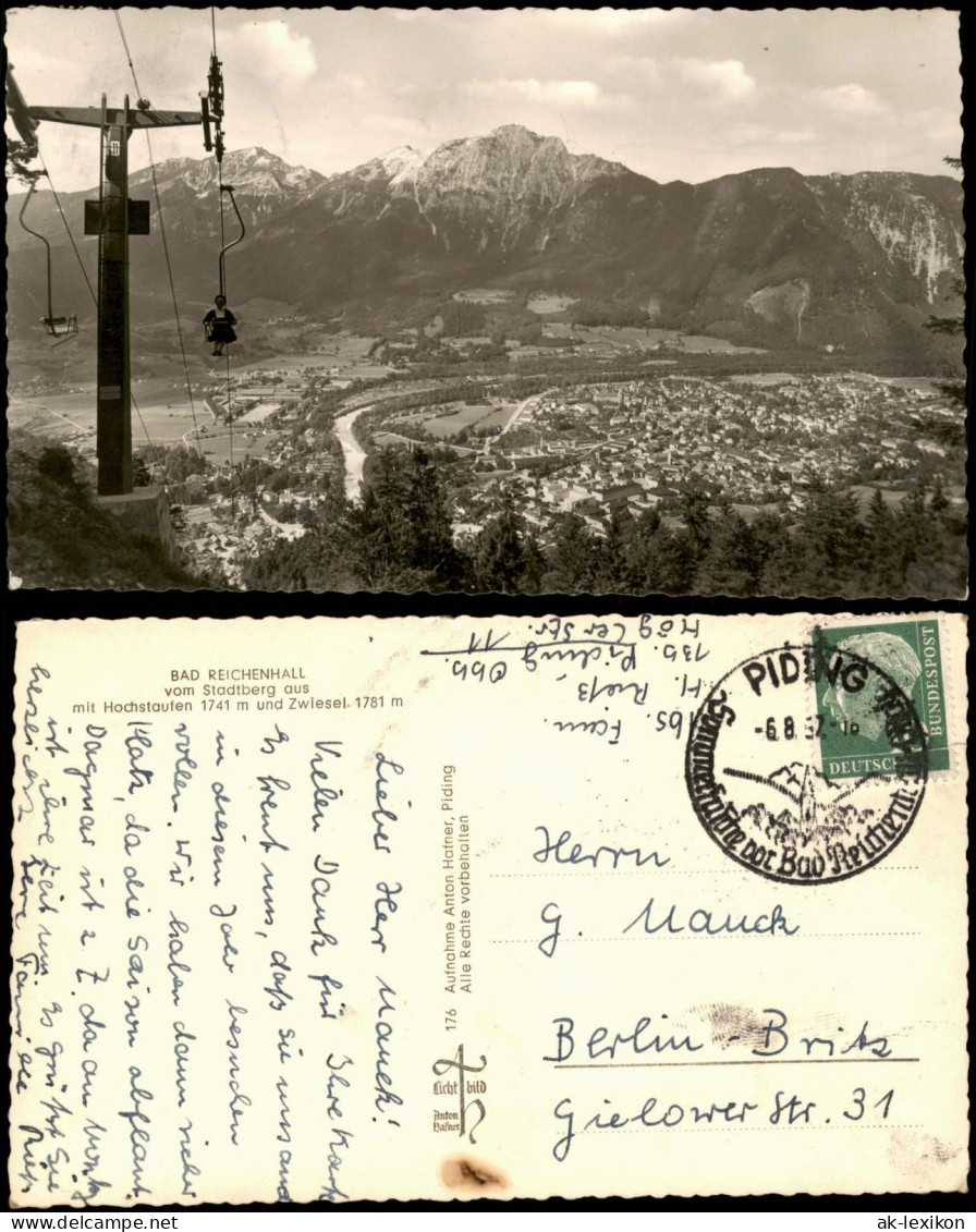 Ansichtskarte Bad Reichenhall Panorama-  1952   Gelaufen Mit Stempel Von PIDING - Bad Reichenhall