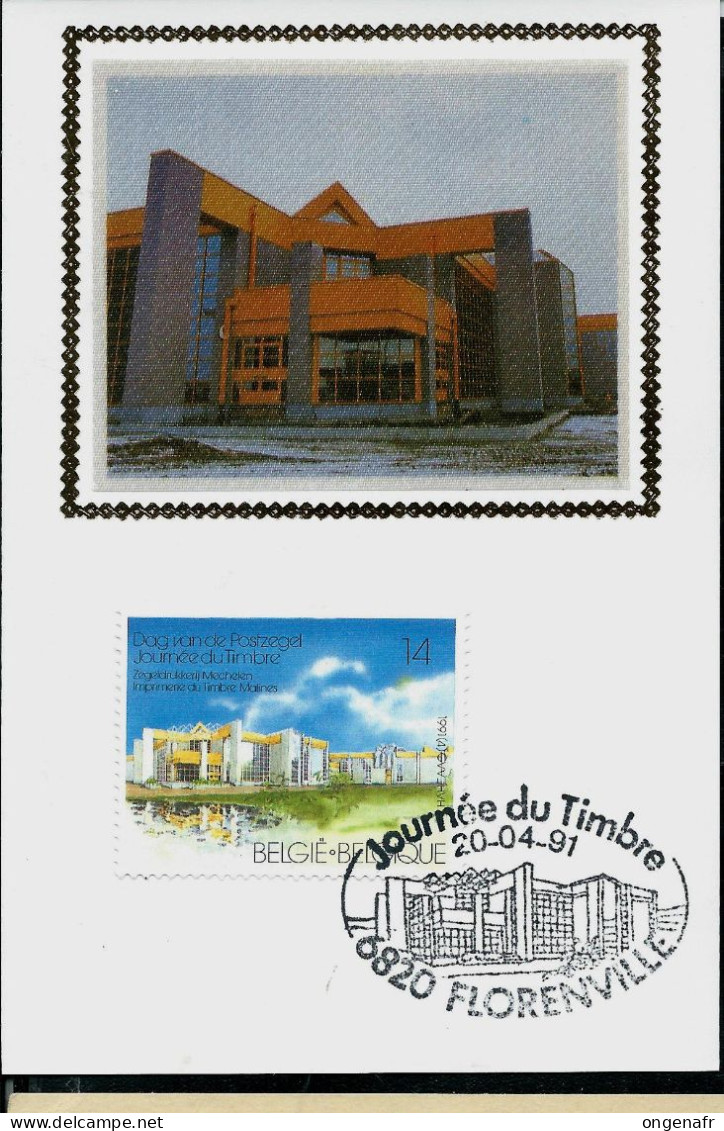 FDC Soie ( Carte)  Du N° 2404 Journée Du Timbre - Obl. FLORENVILLE  20/04/91 - 1991-2000