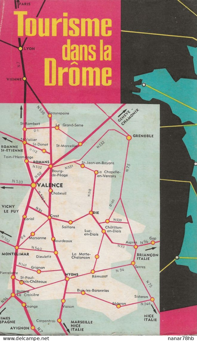 tourisme dans la Drôme, 1966 édité par le comité département du tourisme