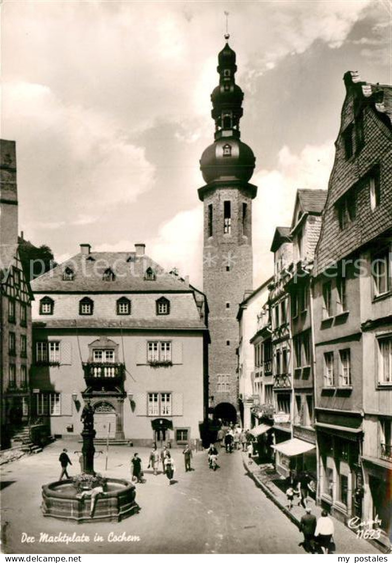 72946627 Cochem Mosel Marktplatz Brunnen Turm Cochem - Cochem