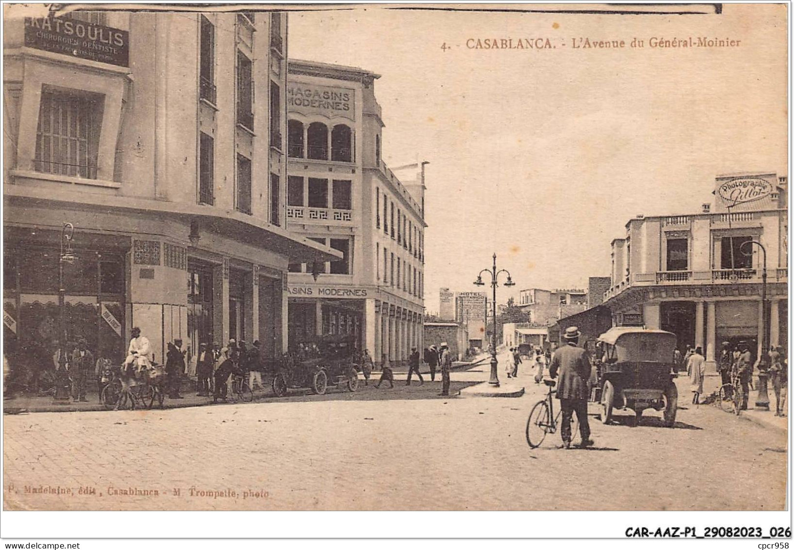 CAR-AAZP1-0014 - MAROC - CASABLANCA - L'avenue Du Général-moniier  - Casablanca