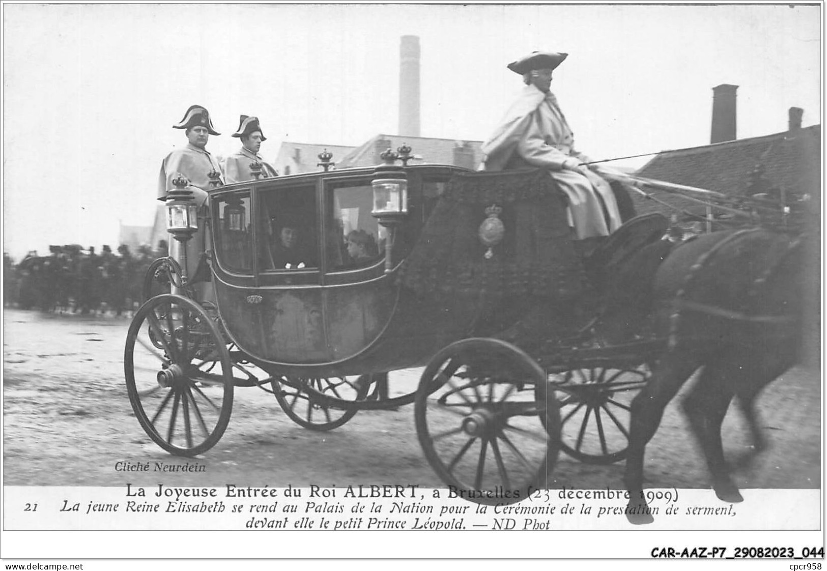 CAR-AAZP7-0524 - BELGIQUE - BRUXELLES - La Joyeuse Entrée Du Roi Albert - 23 Décembre 1909 - Festivals, Events