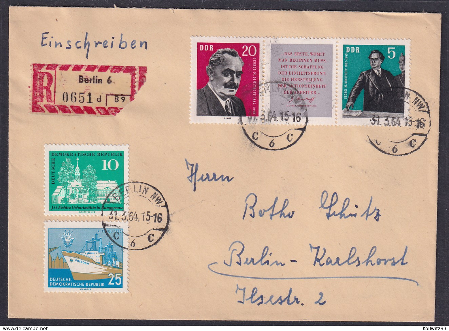 DDR. R-Brief Mit Mi.F, Mi.-Nr 893-894 U.a. - Sonstige & Ohne Zuordnung