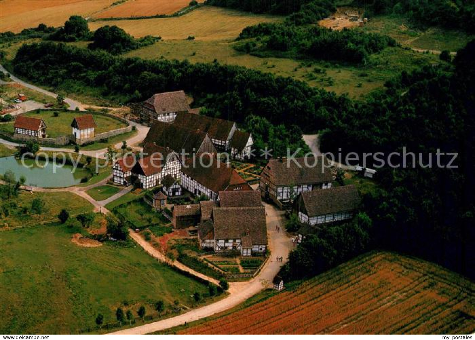 72943763 Detmold Westfaelisches Freilichtmuseum Fliegeraufnahme Paderborner Dorf - Detmold