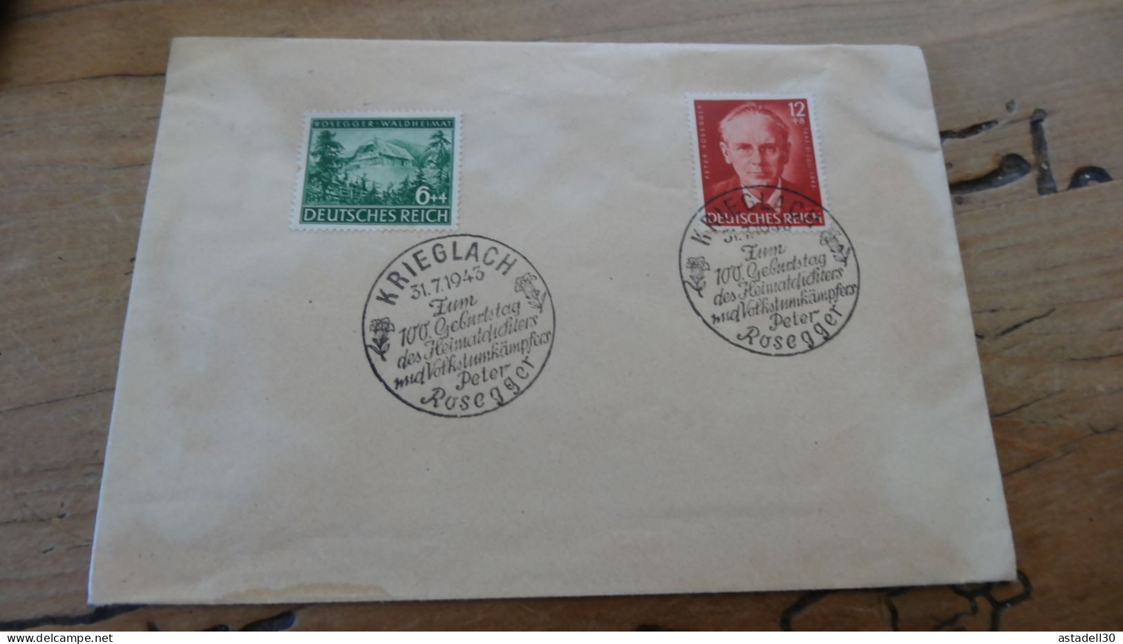 Enveloppe FDC, Krieglach 1943 ............BOITE1.......... 400 - Covers & Documents