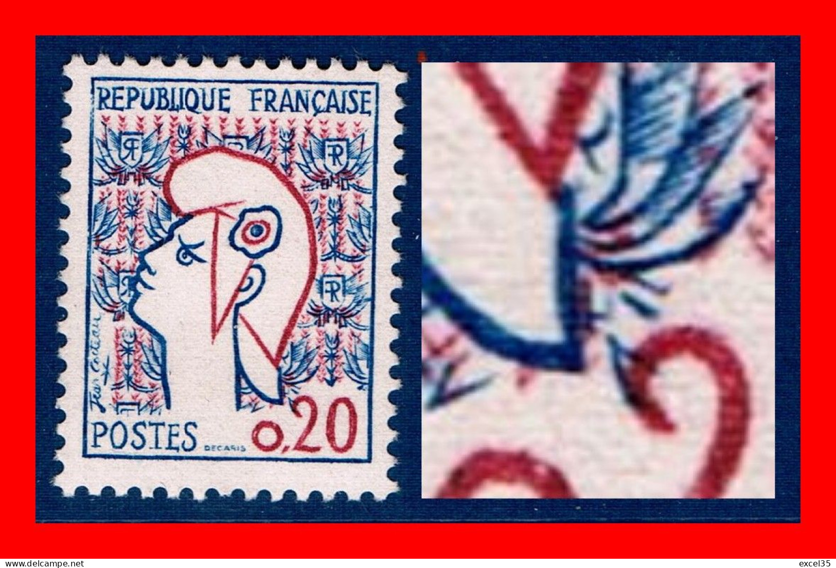 YVERT 1282a N** MNH - MARIANNE COCTEAU TYPE II - SANSURPRISE - Neufs