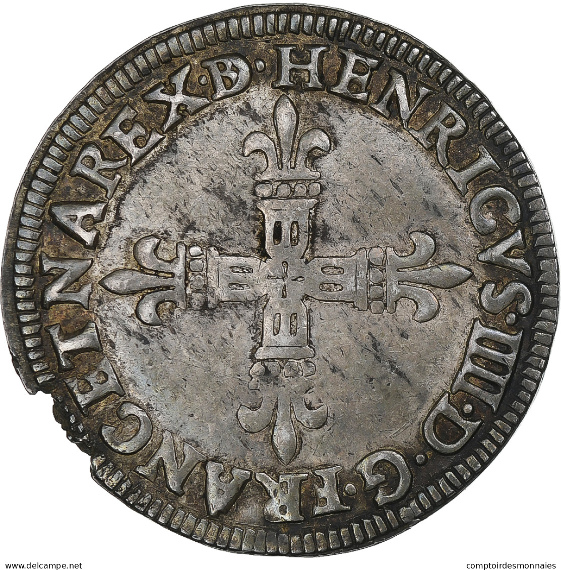 France, Henri IV, 1/4 D'écu De Béarn, 1602, Morlaas, TTB, Argent, Gadoury:603 - 1589-1610 Hendrik IV