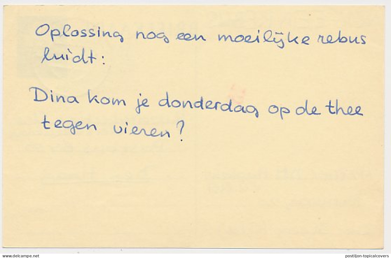 Briefkaart G. 336 / Bijfrankering De Steeg - Den Haag 1968 - Ganzsachen