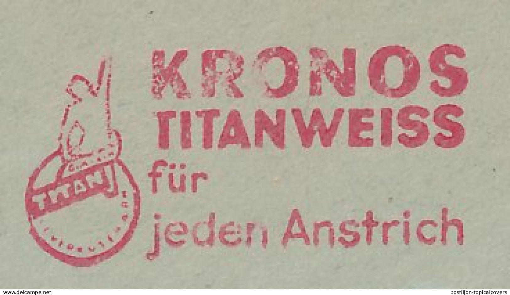 Meter Top Cut Germany / Deutsches Reich 1938 Paint - Titanium White - Andere & Zonder Classificatie