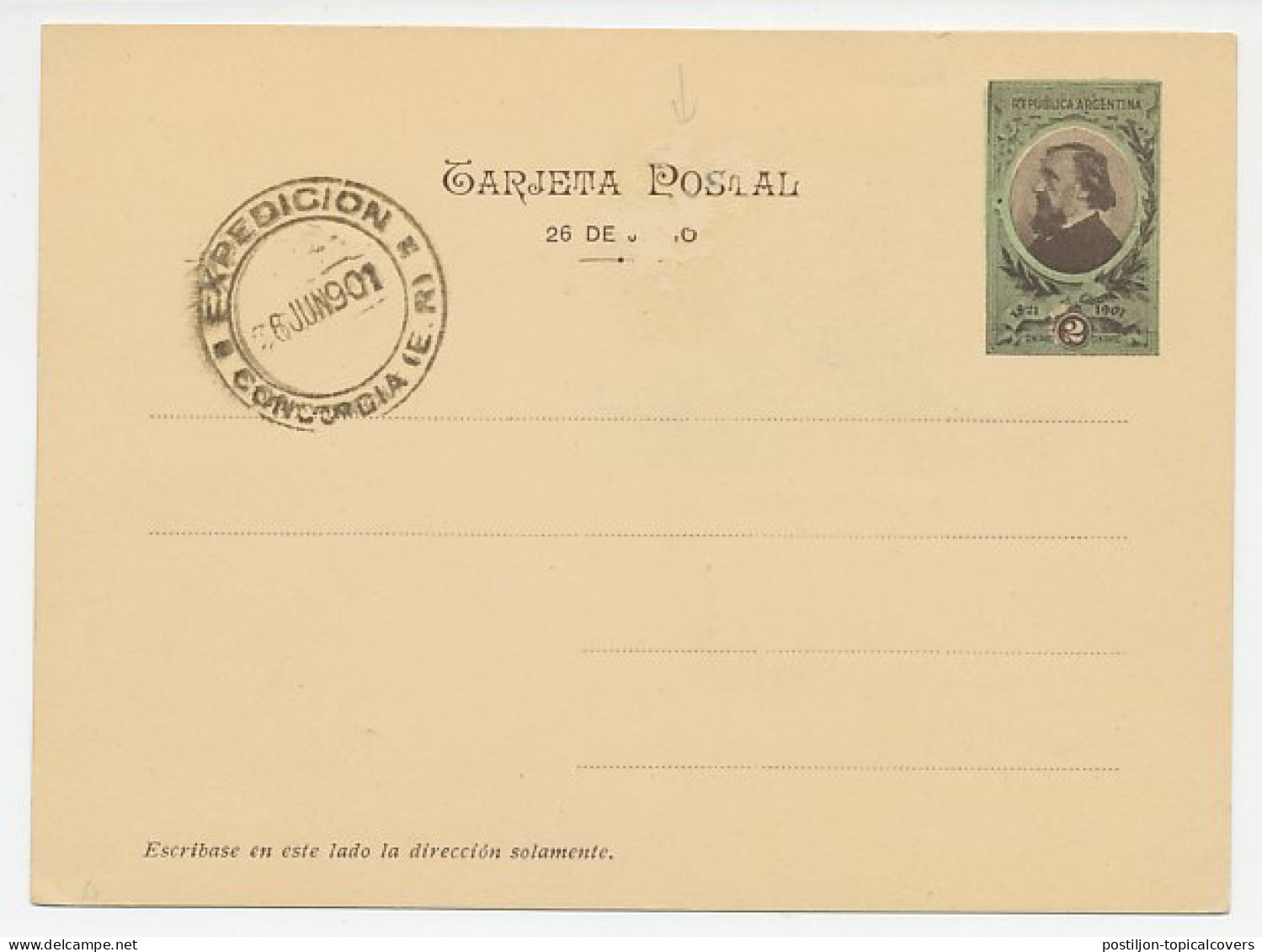 Postal Stationery Argentina 1901 Battleship San Martin - Navy - Militaria