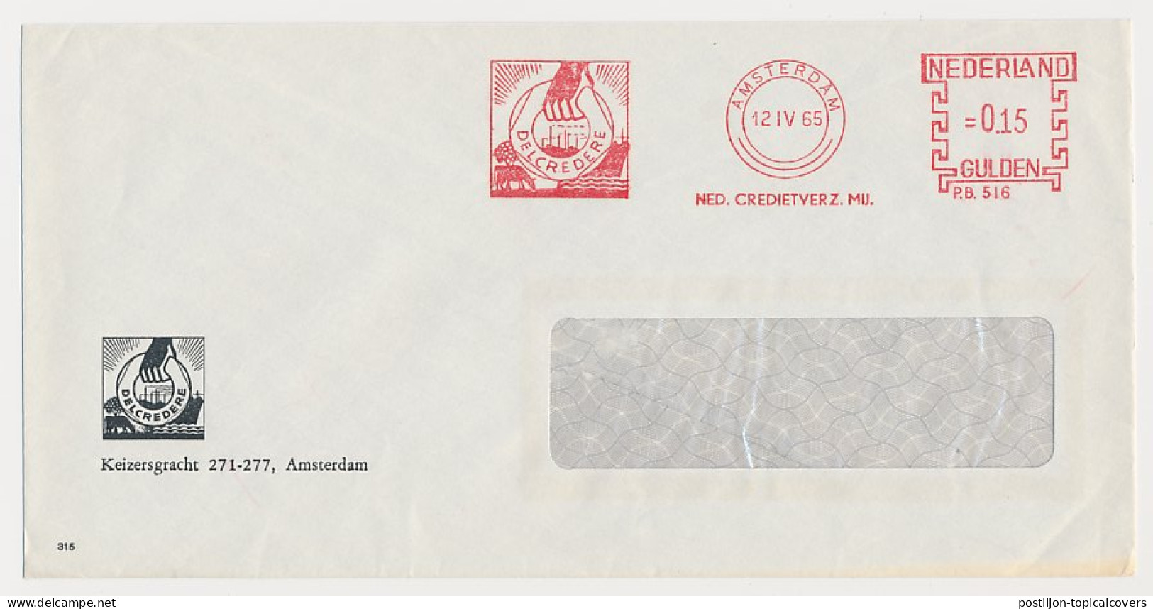 Meter Cover Netherlands 1965 - Pitney Bowes 516 Lifebuoy - Amsterdam - Other & Unclassified