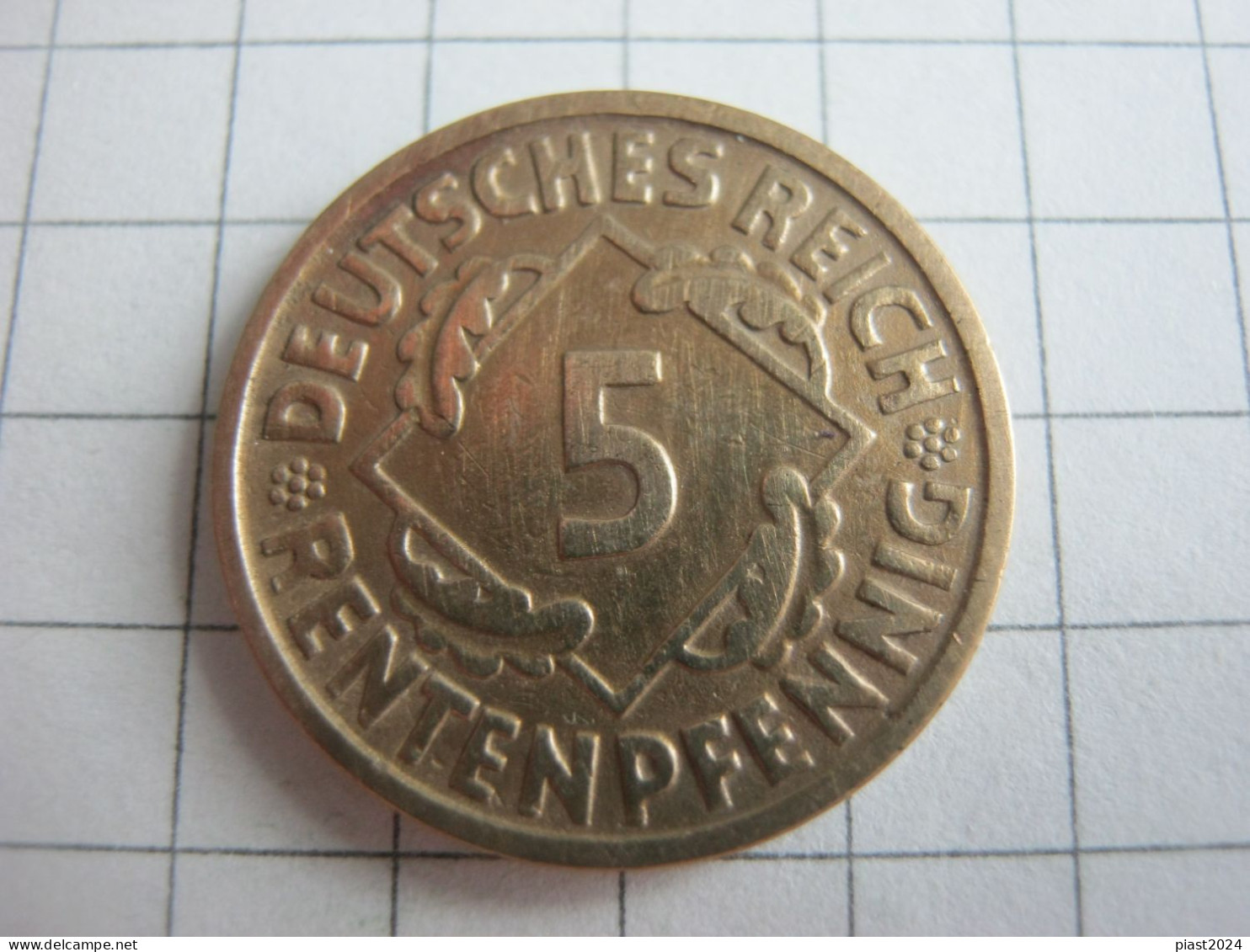 Germany 5 Rentenpfennig 1923 D - 5 Renten- & 5 Reichspfennig