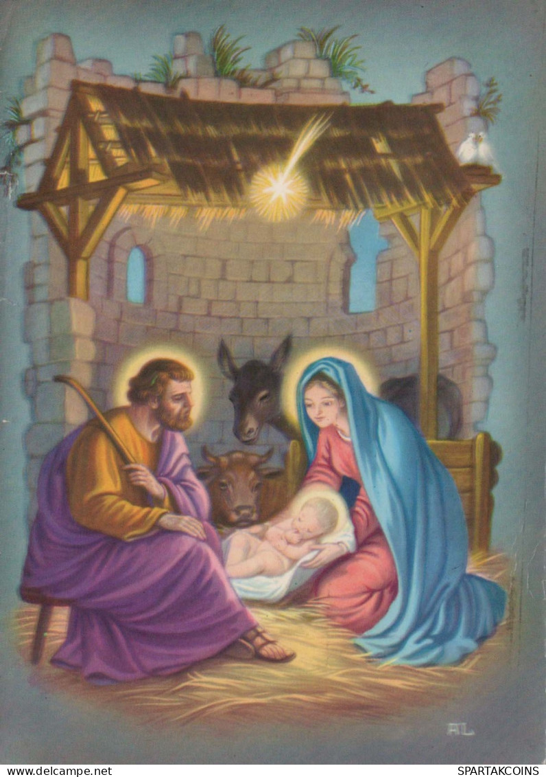 Virgen Mary Madonna Baby JESUS Christmas Religion Vintage Postcard CPSM #PBP726.GB - Maagd Maria En Madonnas