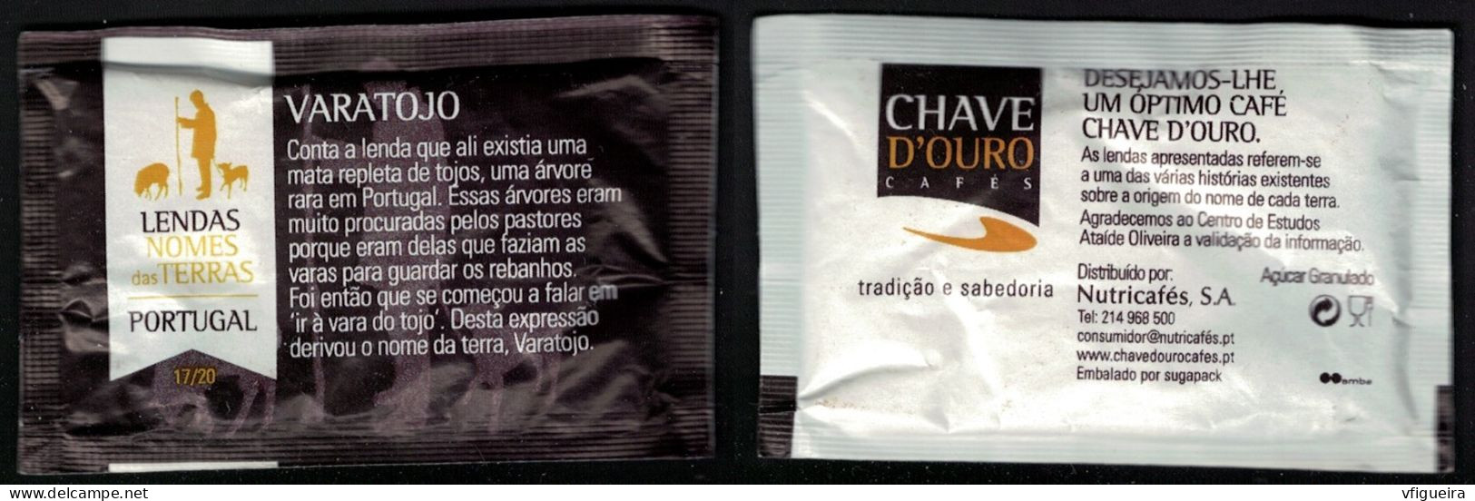 Portugal Sachet Sucre Sugar Bag Chave D'Ouro Lendas Nomes Das Terras Varatojo - Suiker