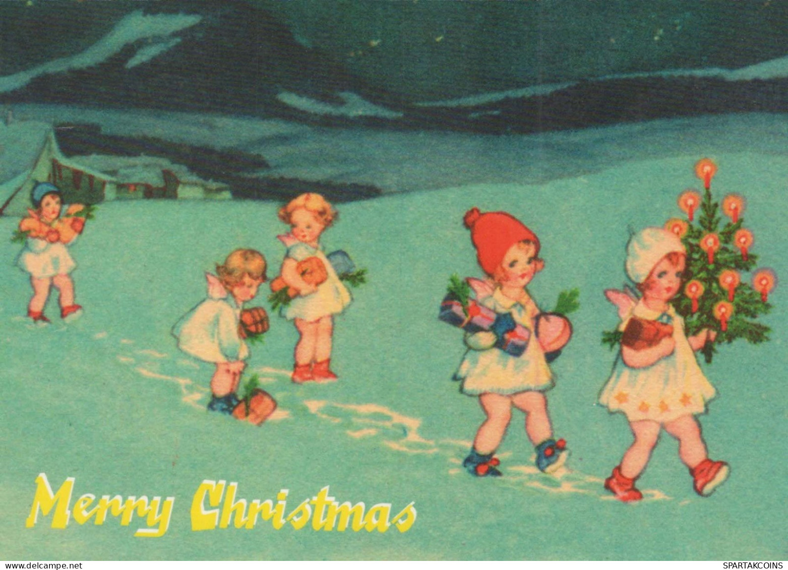 ENGEL Neujahr Weihnachten Vintage Ansichtskarte Postkarte CPSM #PAS755.DE - Angels