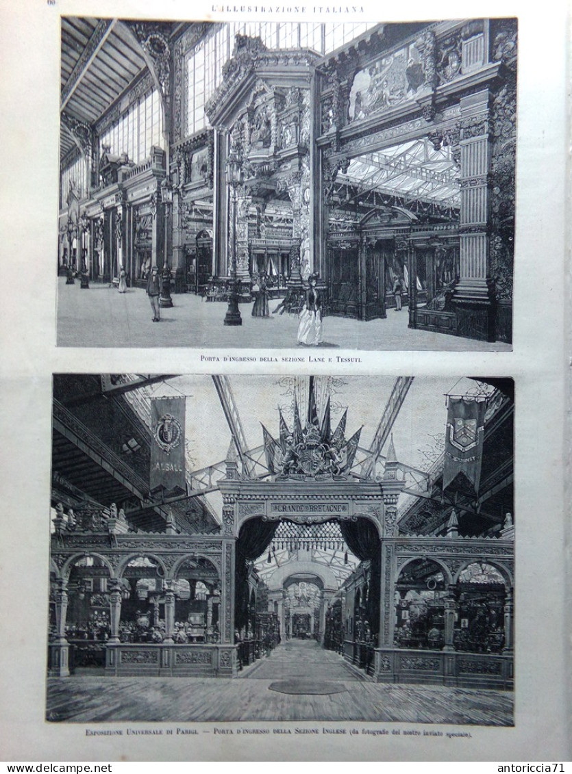 L'Illustrazione Italiana 28 Luglio 1889 Michele Amari Pietro Loreta Parigi Luxor - Before 1900