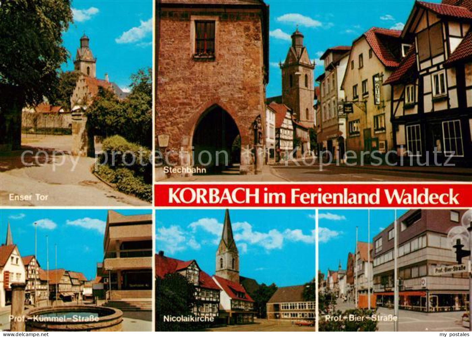 72935722 Korbach Enser Tor Stechbahn Altstadt Kirche Strassenpartien Korbach - Korbach