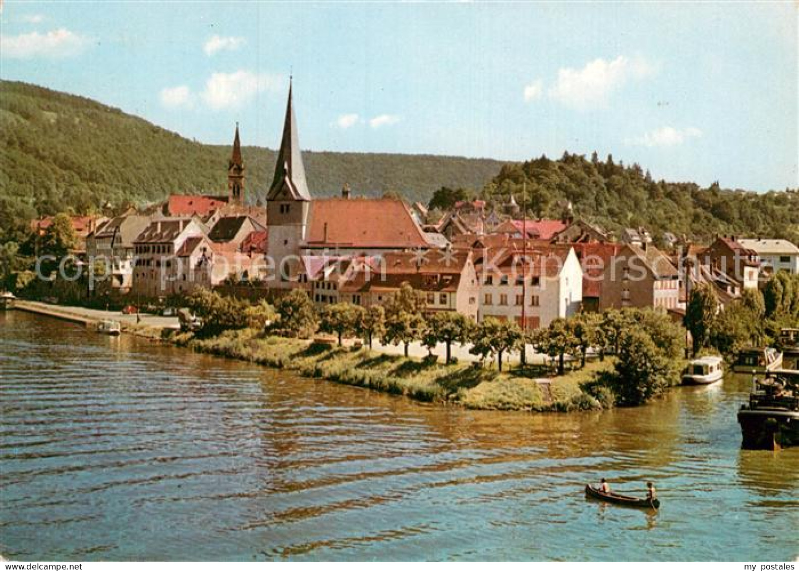 72935646 Neckargemuend Blick Ueber Den Neckar Zur Kirche Dampfer Neckargemuend - Neckargemuend