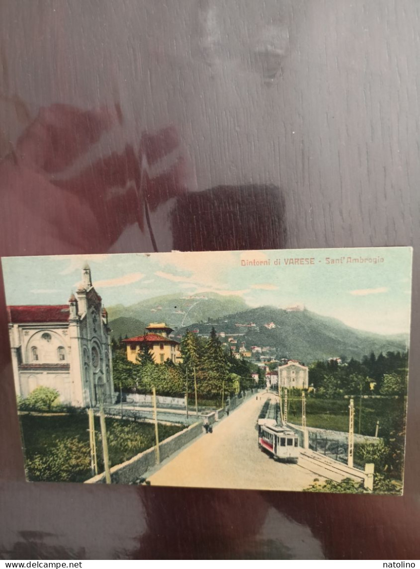 Fp VG Dintorni Di Varese Sant'Ambrogio Animata Tram Francobollo Da 30 Cent - Varese