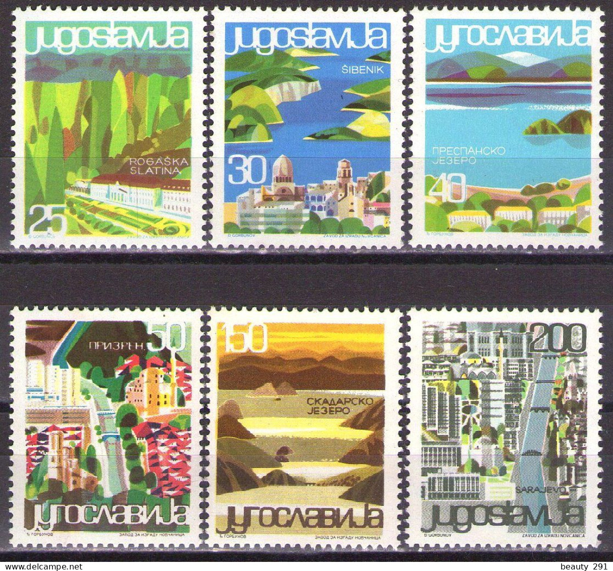 Yugoslavia 1965 - Tourism - Tourist Publicity - Mi 1125-1130 - MNH**VF - Nuovi