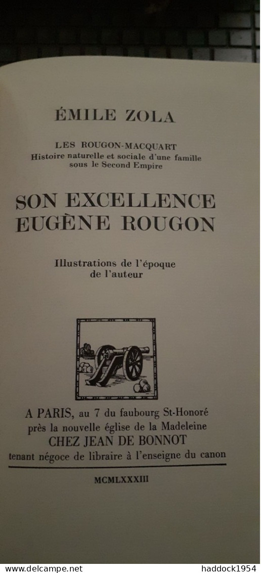Les Oeuvres Complètes En 20 Volumes ÉMILE ZOLA Jean De Bonnot 1983 - Other & Unclassified