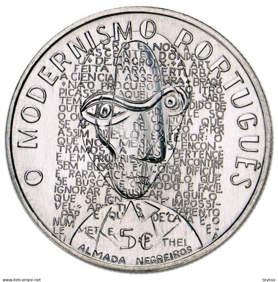 C2445.1# 5€, Portugal 2016. El Modernismo (SC) - Portugal