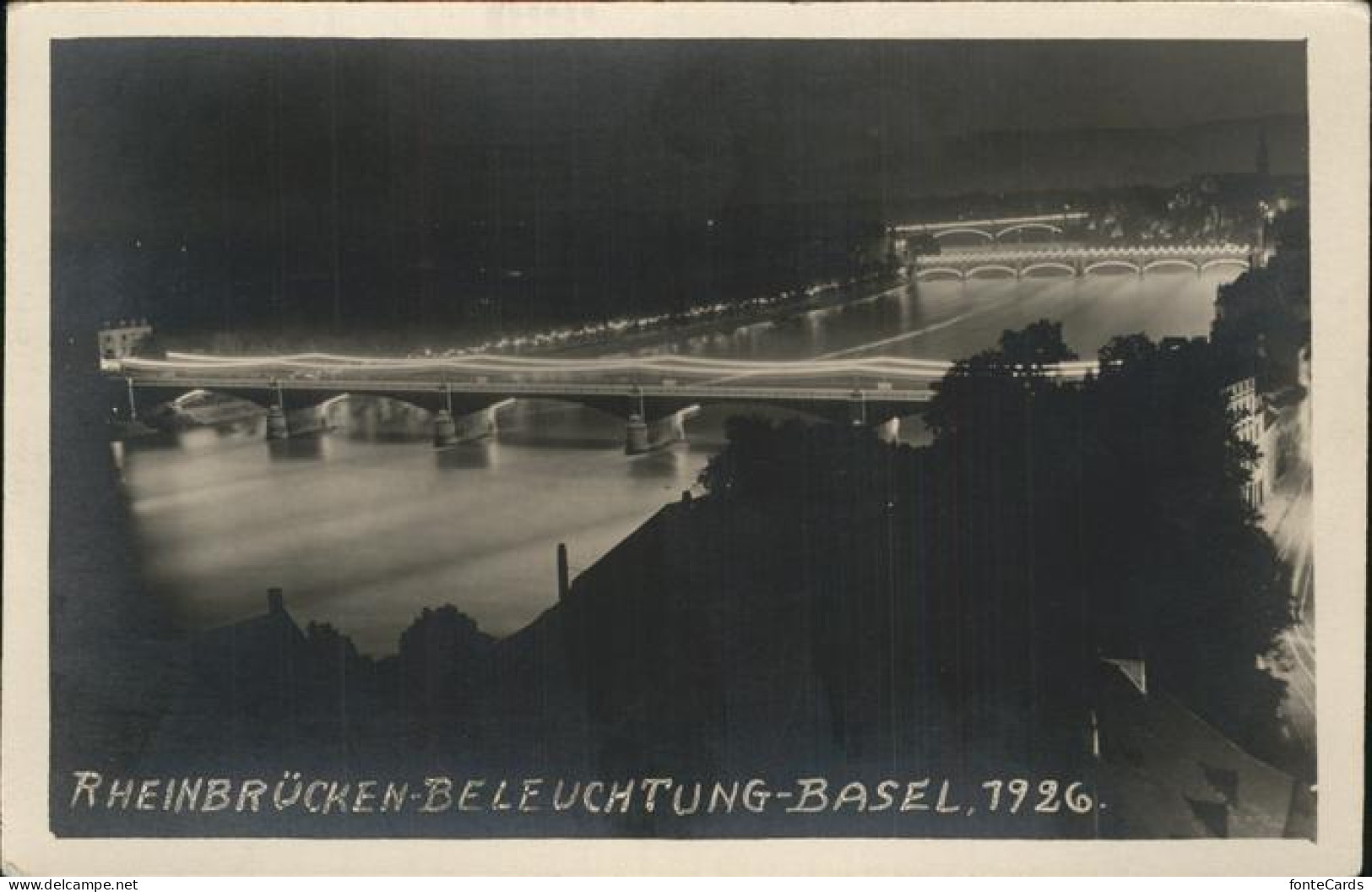 11377260 Basel BS Rheinbruecken-Beleuchtung 1926 Basel BS - Andere & Zonder Classificatie