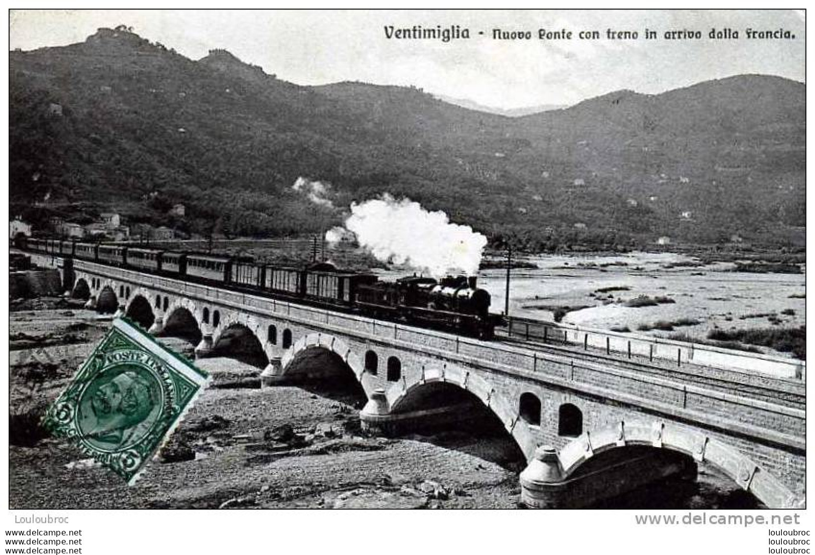 VENTIMIGLIA NUOVO PONTE CON TRENO IN ARRIVO DALLA FRANCIA - Otros & Sin Clasificación