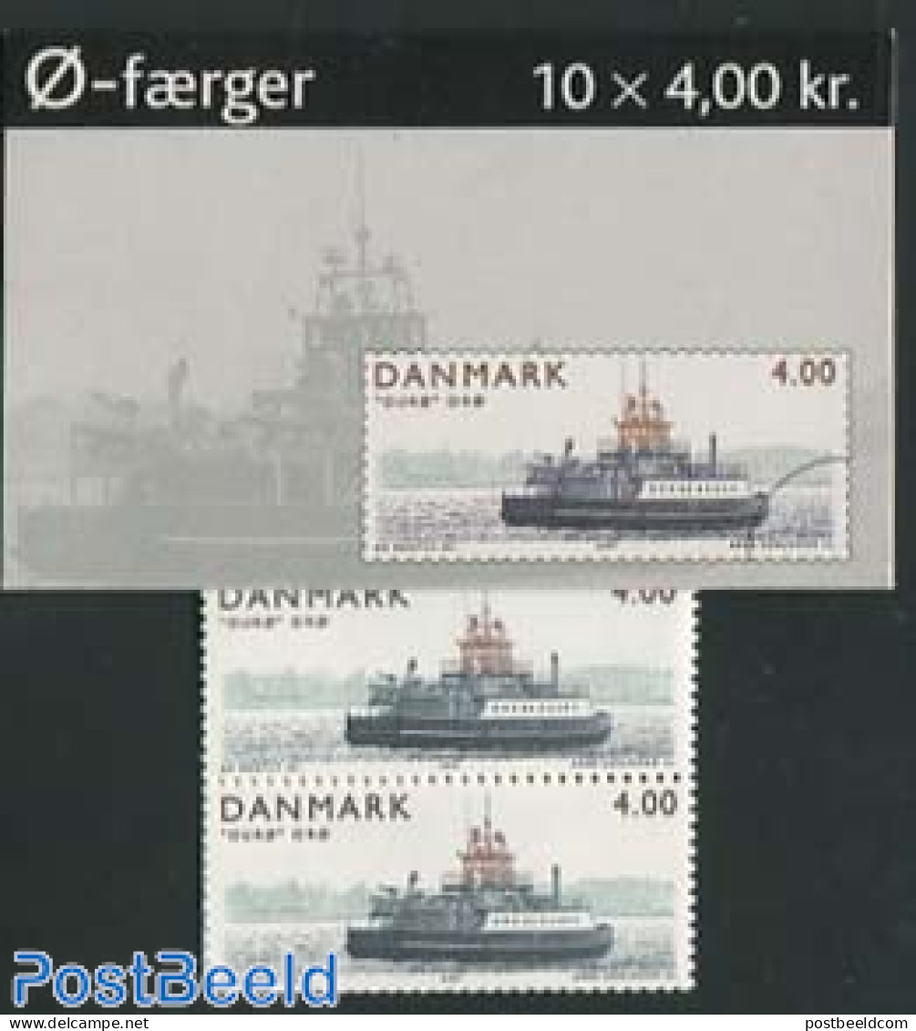 Denmark 2001 Ships Booklet, Mint NH, Transport - Stamp Booklets - Ships And Boats - Neufs