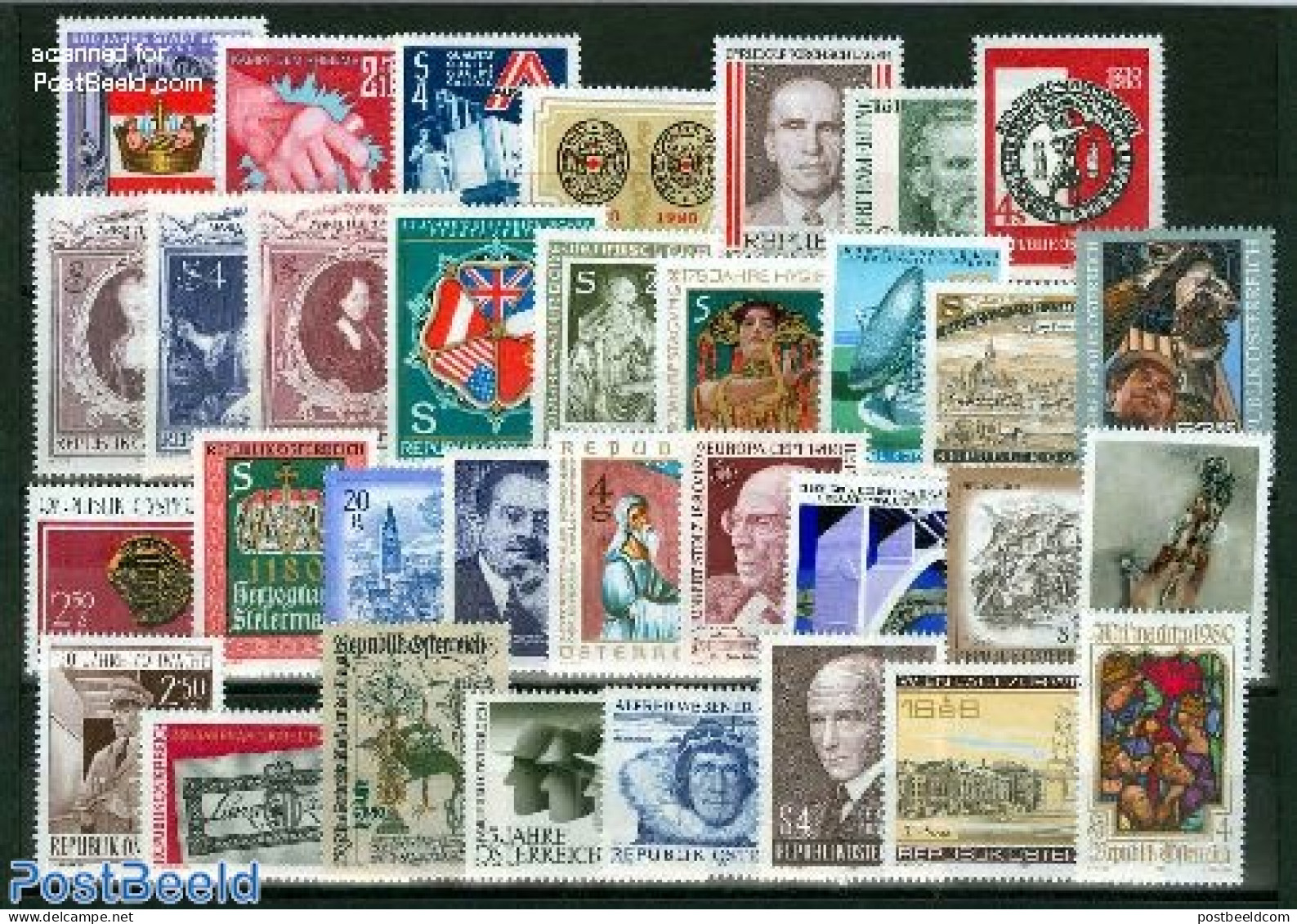 Austria 1980 Yearset 1980, Complete, 33v, Mint NH, Various - Yearsets (by Country) - Ongebruikt