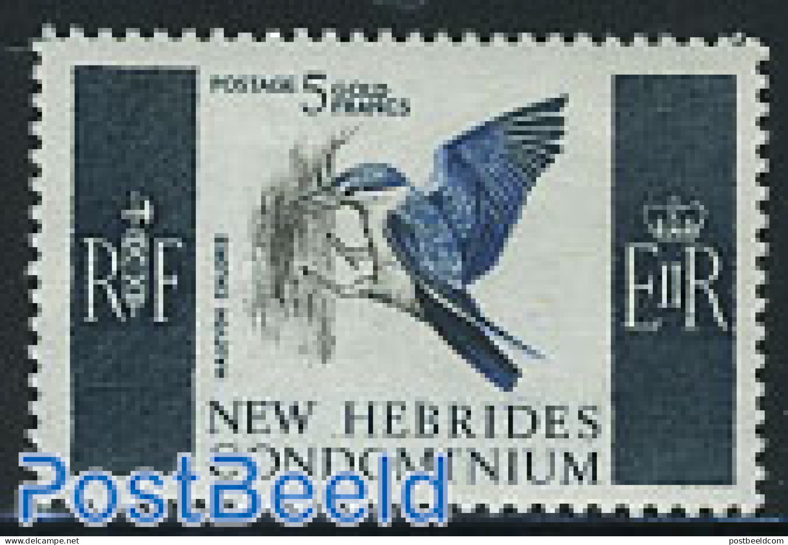 New Hebrides 1966 5Fr, Stamp Out Of Set, Mint NH, Nature - Birds - Unused Stamps