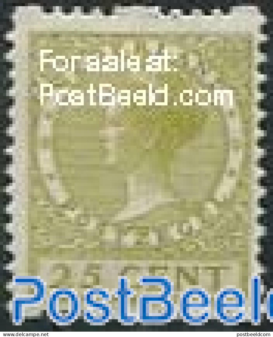 Netherlands 1925 25c, Sync. Perf, Stamp Out Of Set, Unused (hinged) - Ongebruikt