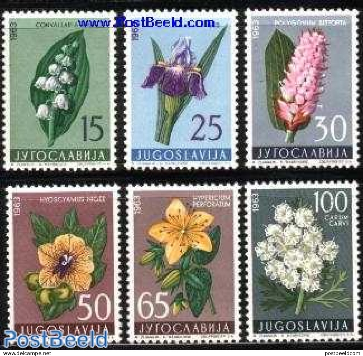 Yugoslavia 1963 Flowers 6v, Mint NH, Nature - Flowers & Plants - Ungebraucht