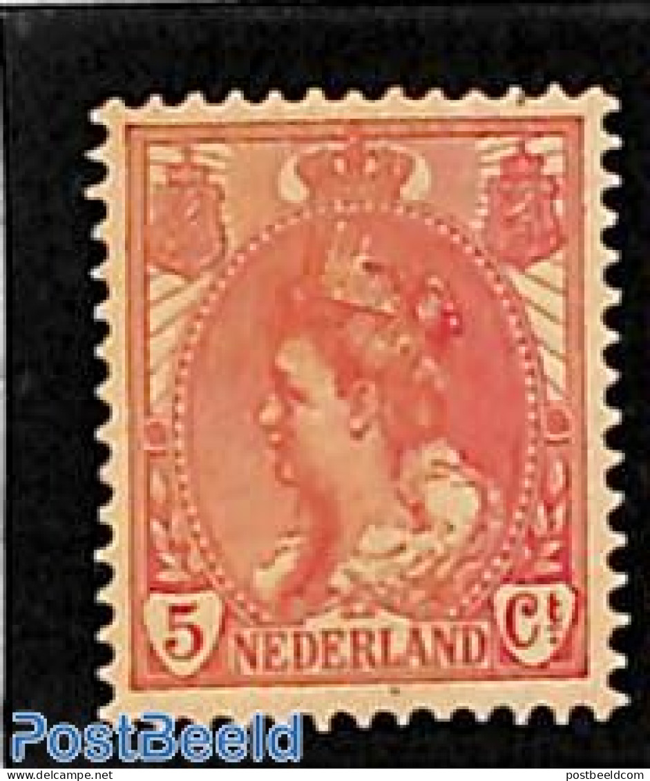 Netherlands 1899 5c, Stamp Out Of Set, Mint NH - Ungebraucht