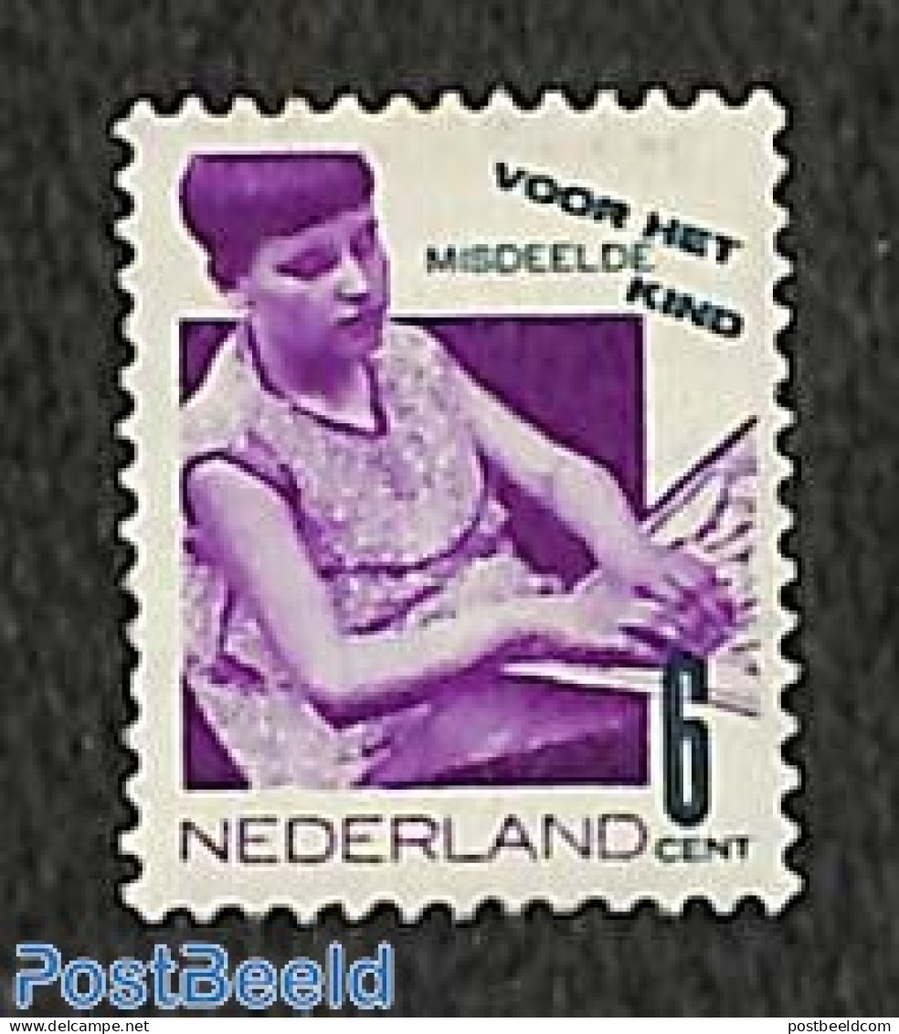 Netherlands 1931 6+4c, Blind Girl, Stamp Out Of Set, Unused (hinged), Health - Disabled Persons - Nuevos