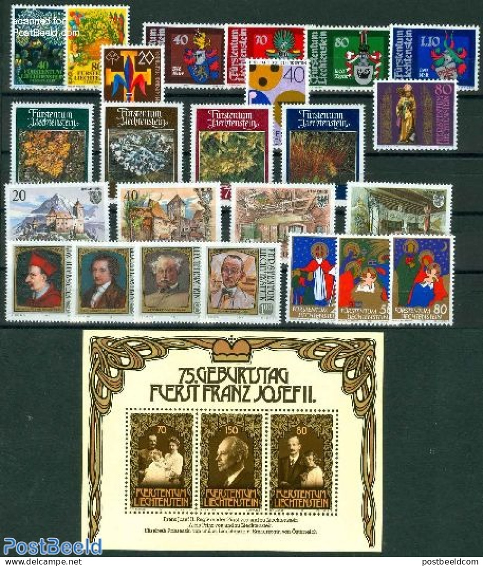 Liechtenstein 1981 Yearset 1981, Complete, 24v + 1s/s, Mint NH, Various - Yearsets (by Country) - Unused Stamps