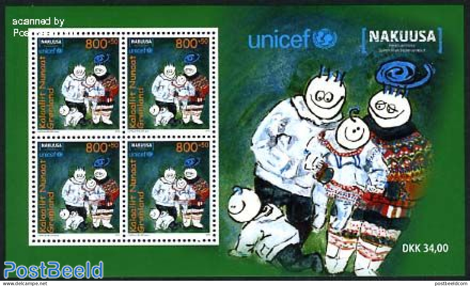 Greenland 2012 Nakuusa UNICEF S/s, Mint NH, History - Unicef - Neufs