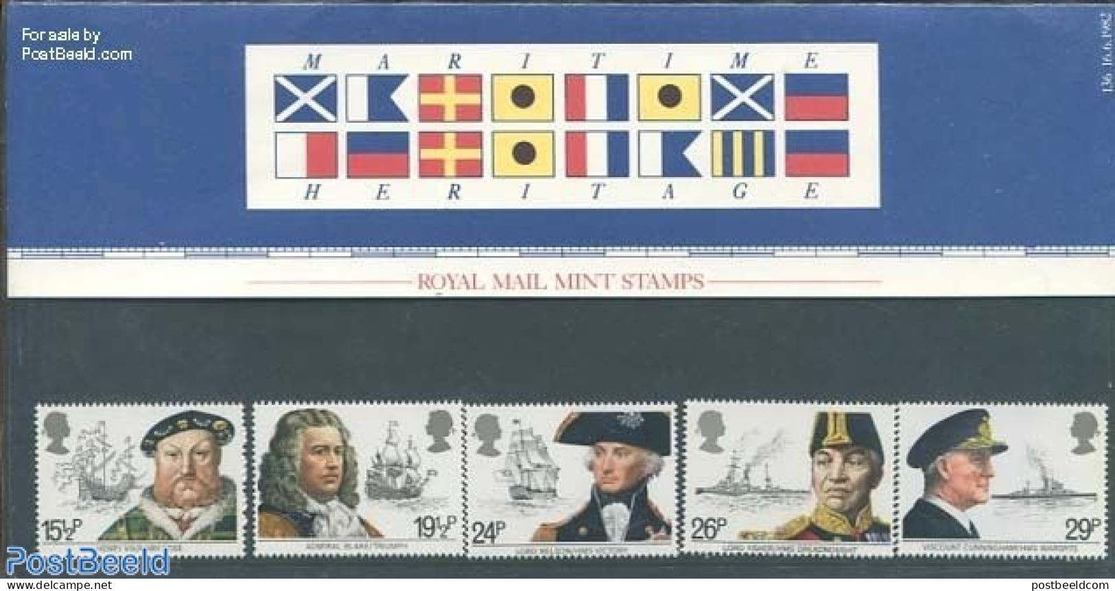 Great Britain 1982 Sea Traditions, Presentation Pack 136, Mint NH, Transport - Various - Ships And Boats - Uniforms - Neufs